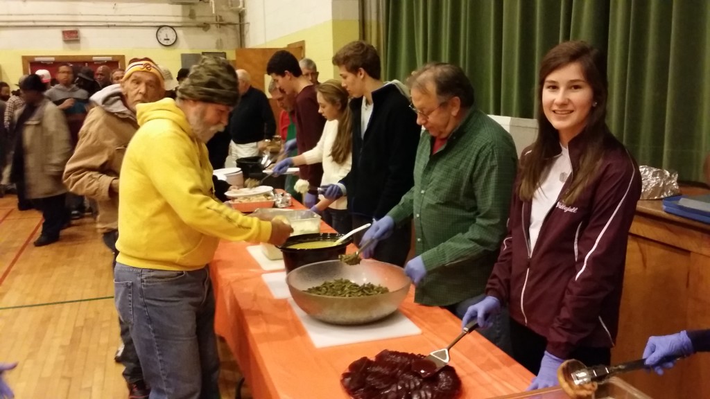 KUPC youth regularly help serve our neighbors at the montly "Hospitality Dinner".